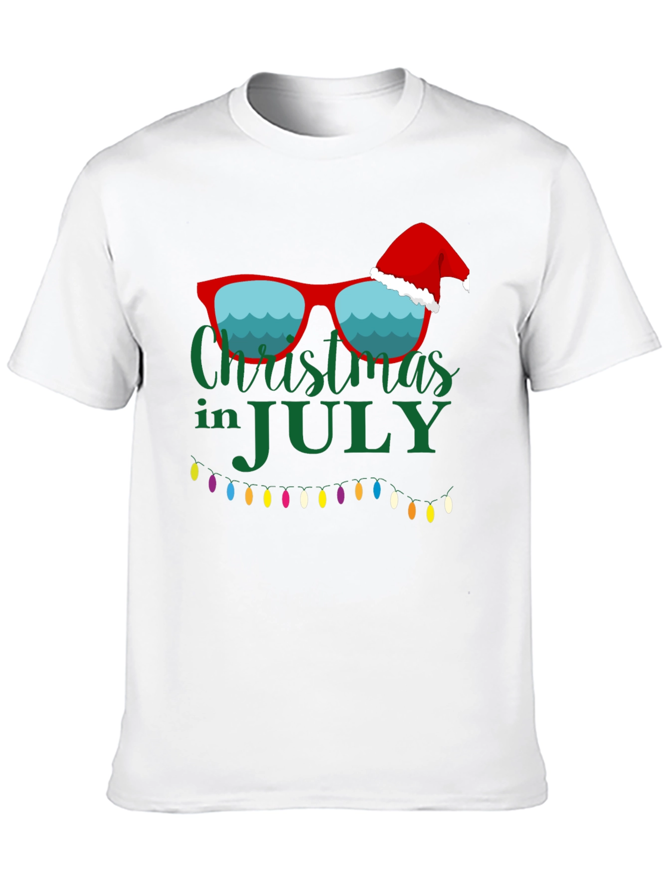 Christmas in July Black Graphic T-Shirt