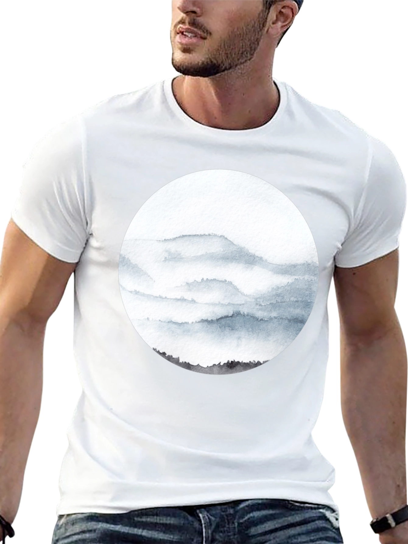 Abstract Mountain Watercolor T-Shirt