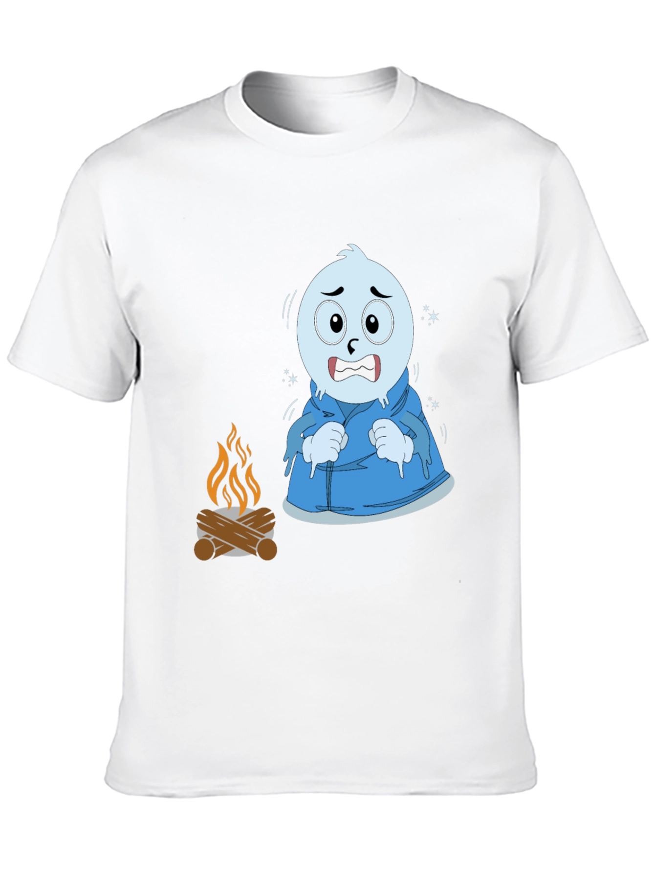 Funny Cold Cartoon Character T-Shirt