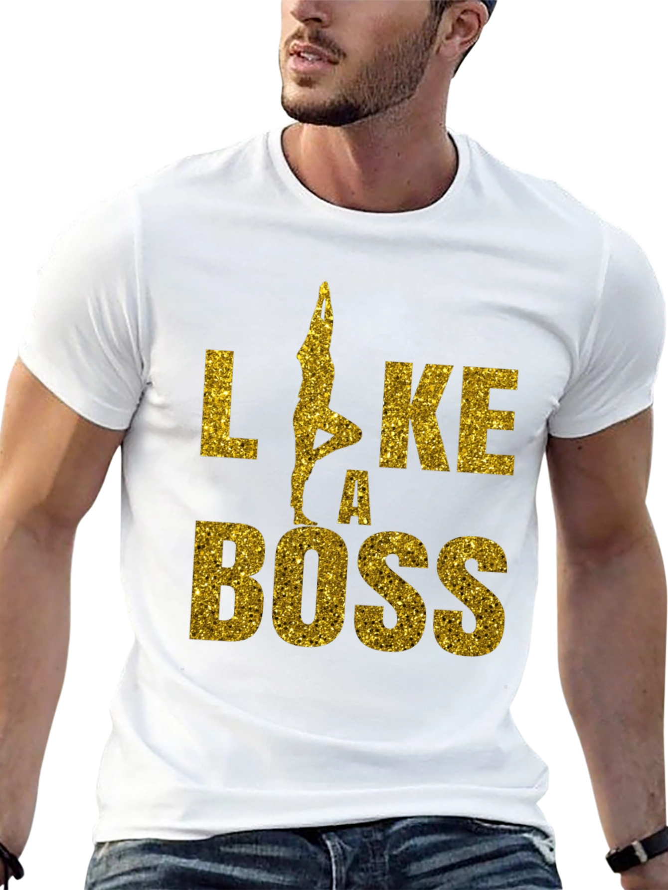 Yoga Like a Boss Tee - Black Graphic T-Shirt