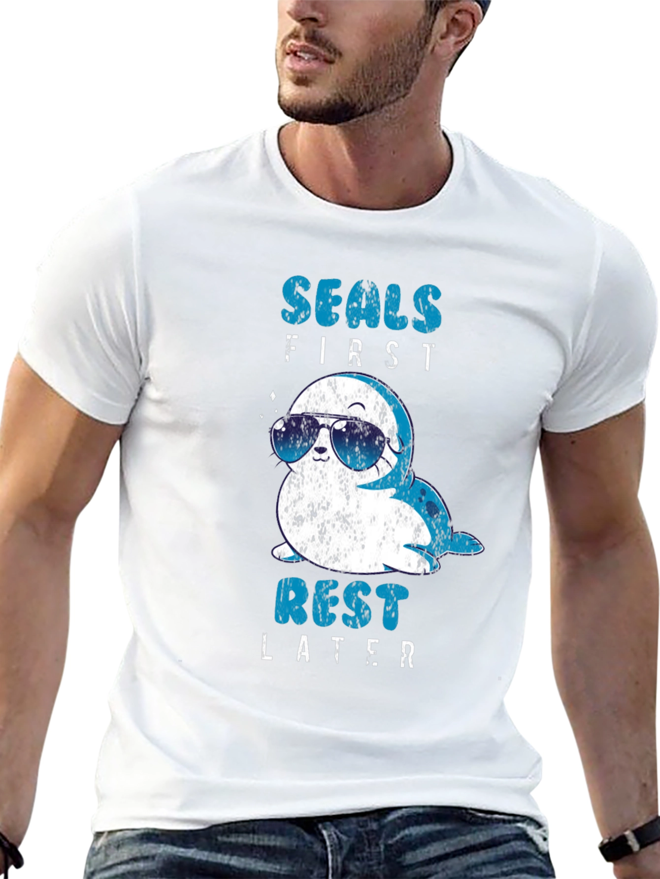 Seals First Rest Later Graphic T-Shirt