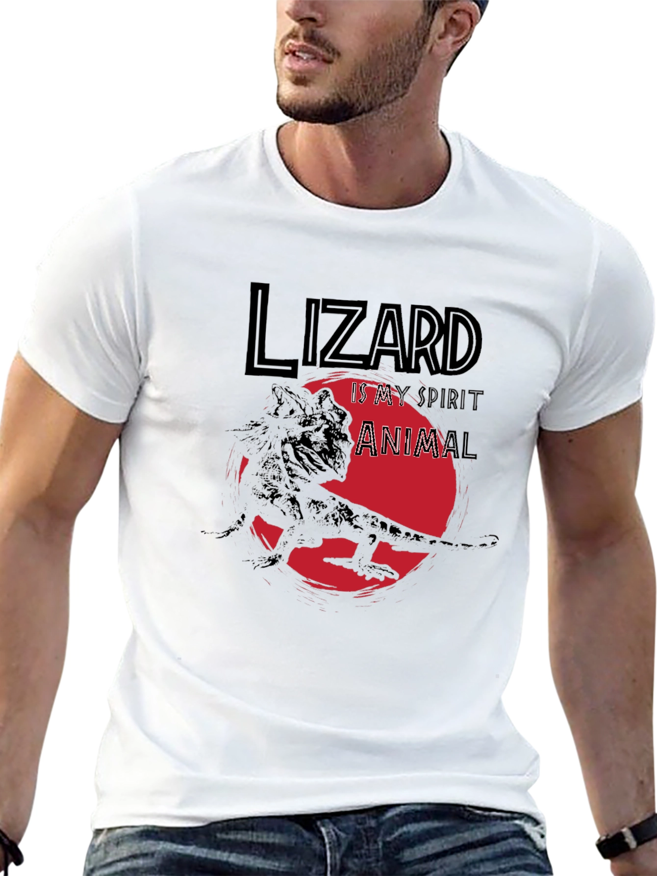 Lizard Spirit Animal T-Shirt - Black