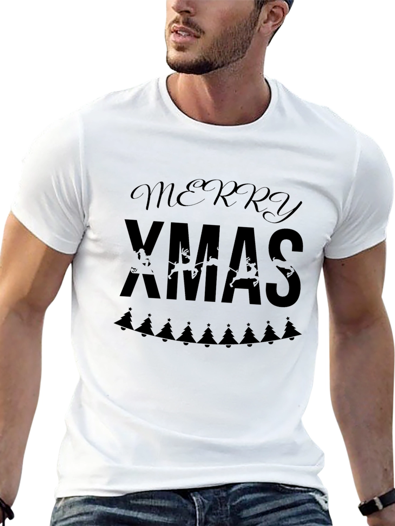 Festive Merry Xmas Graphic T-Shirt