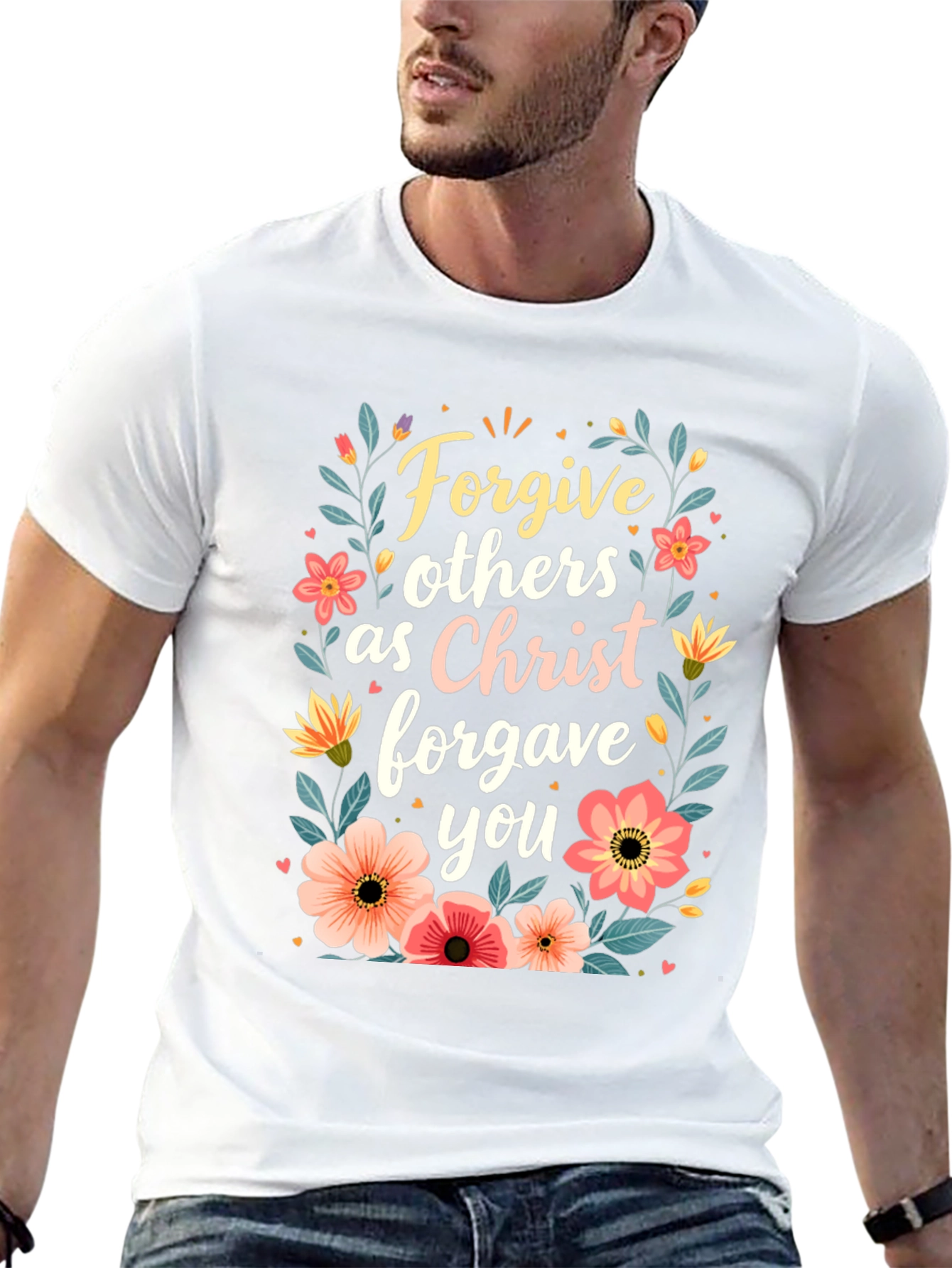 Forgive Others T-Shirt - Floral Design
