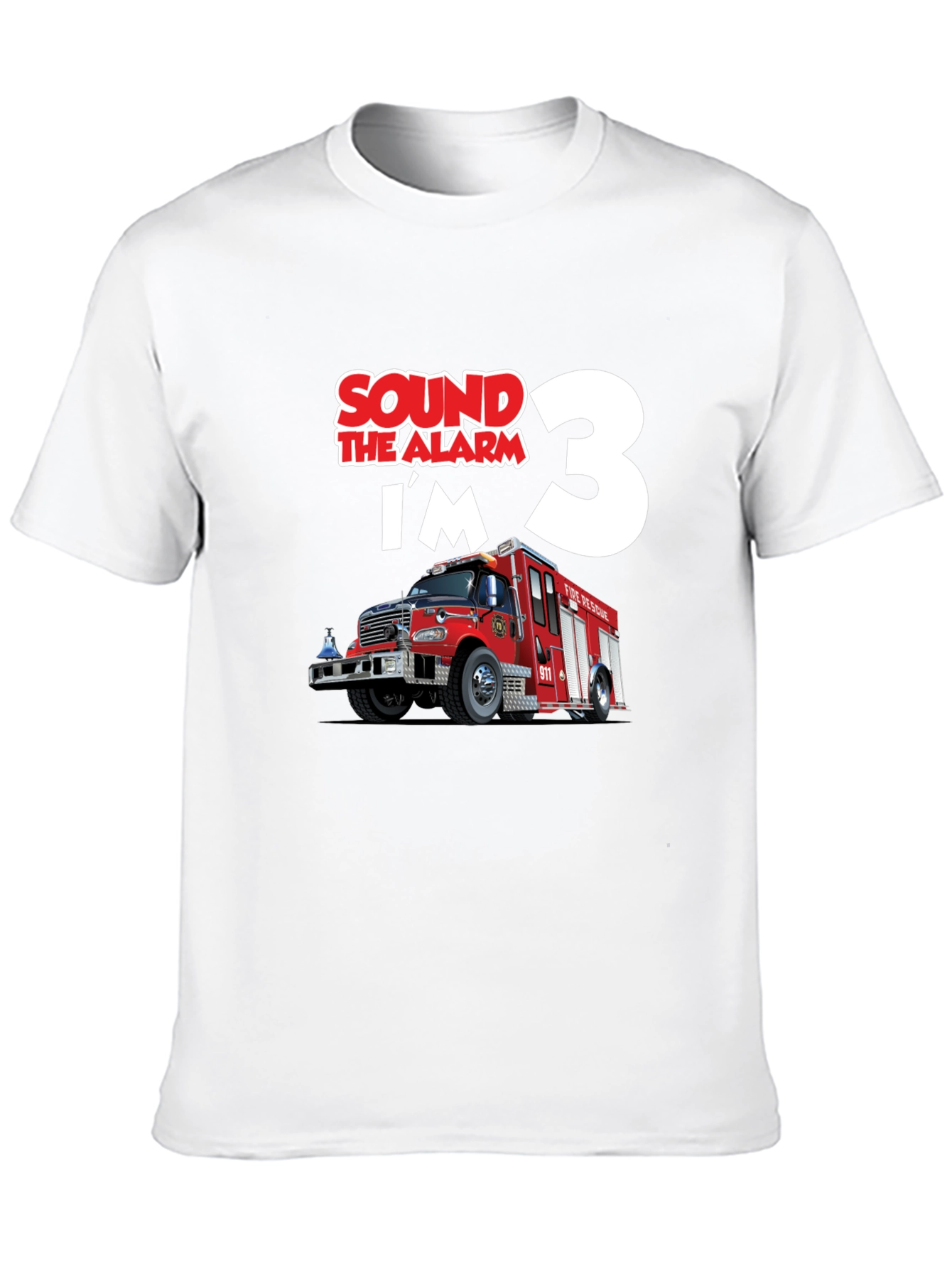 Fire Truck 3rd Birthday T-Shirt