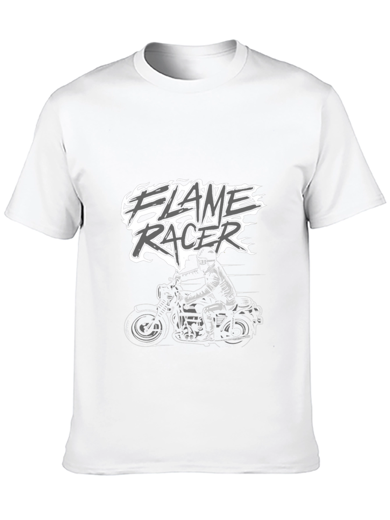 Flame Racer Graphic Tee - Black Motorcycle Shirt