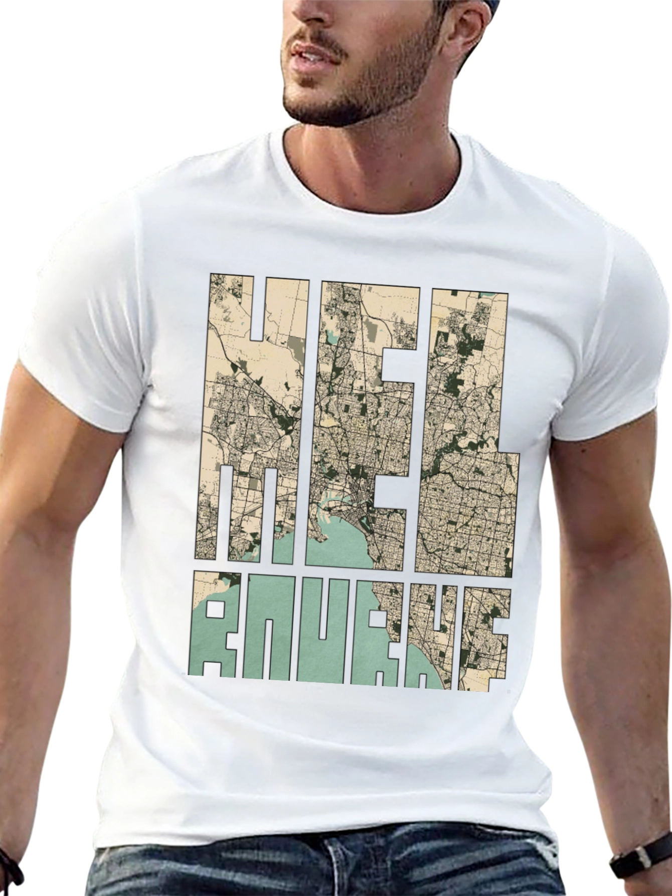 Melbourne Map T-Shirt - Unique City Design