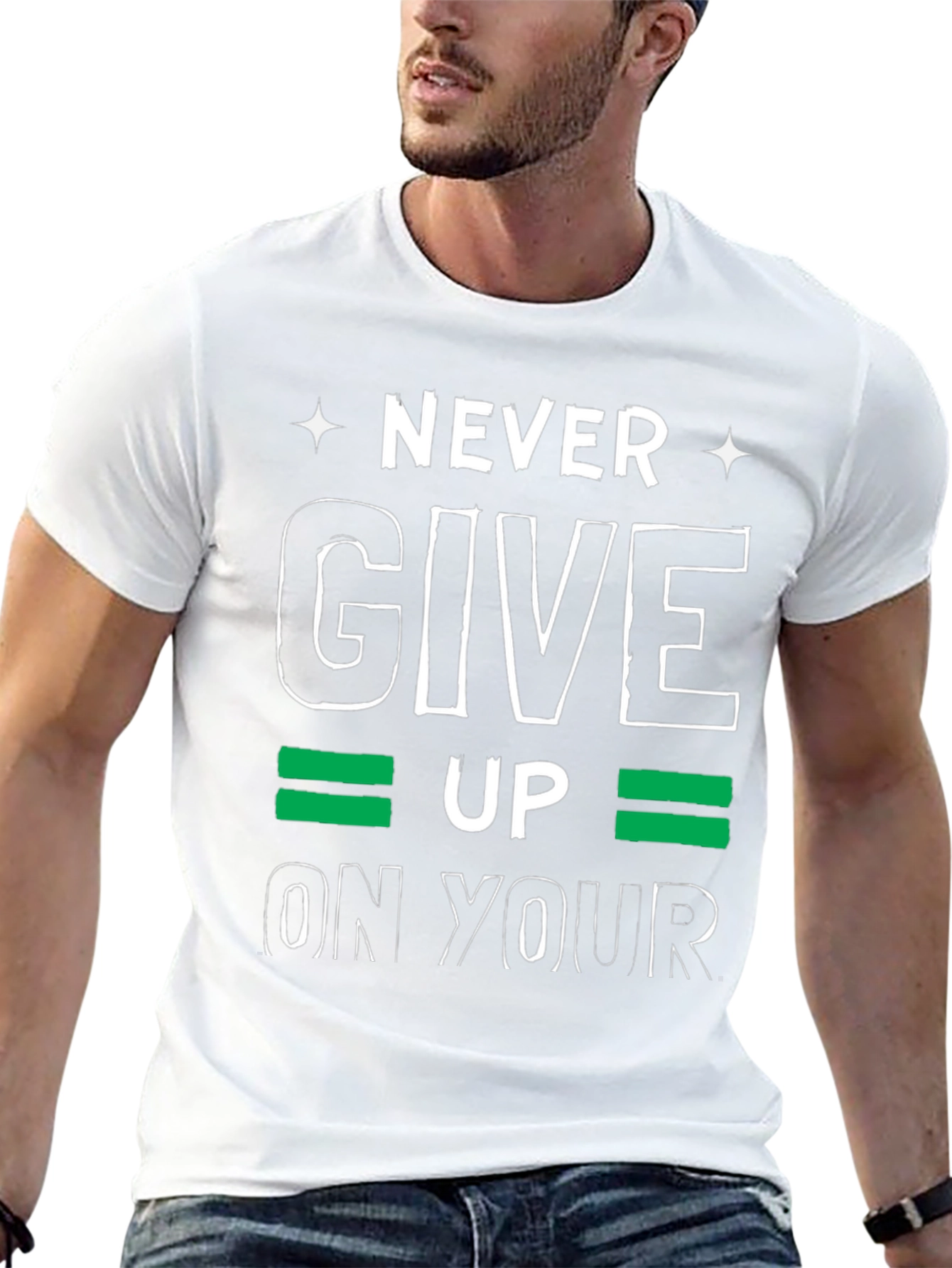 Never Give Up T-Shirt - Motivational Graphic Tee
