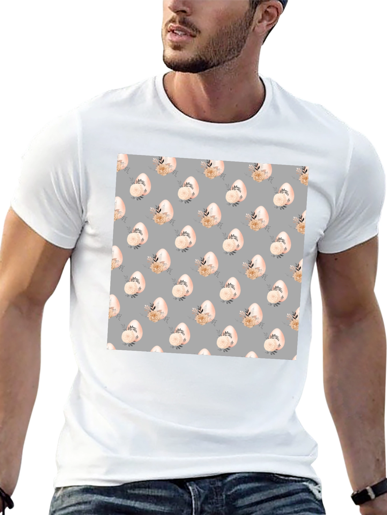 Floral Easter Egg Pattern T-Shirt