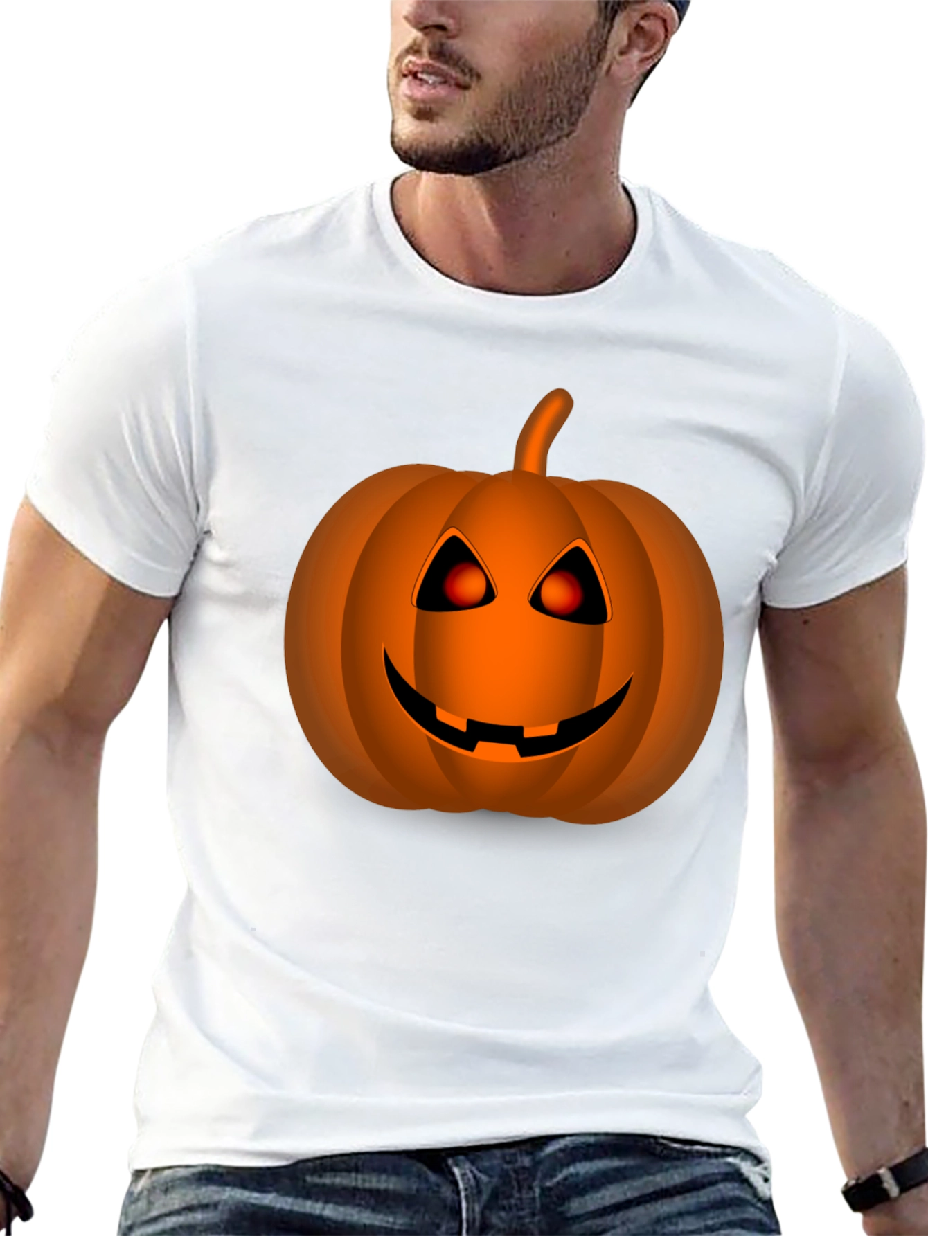 Halloween Pumpkin Graphic Tee - Spooky Season Apparel