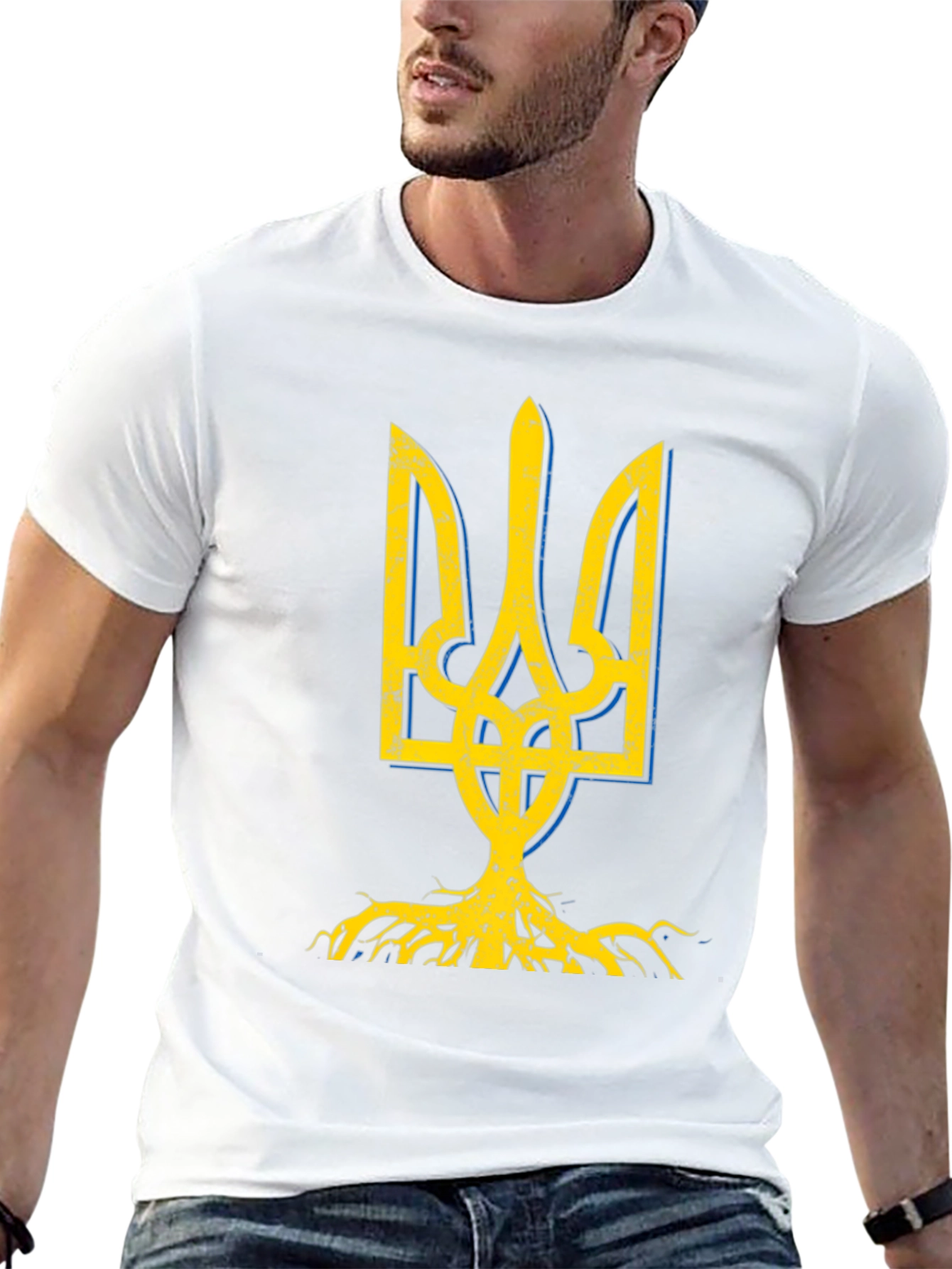 Ukraine Trident Roots Graphic Tee - Black