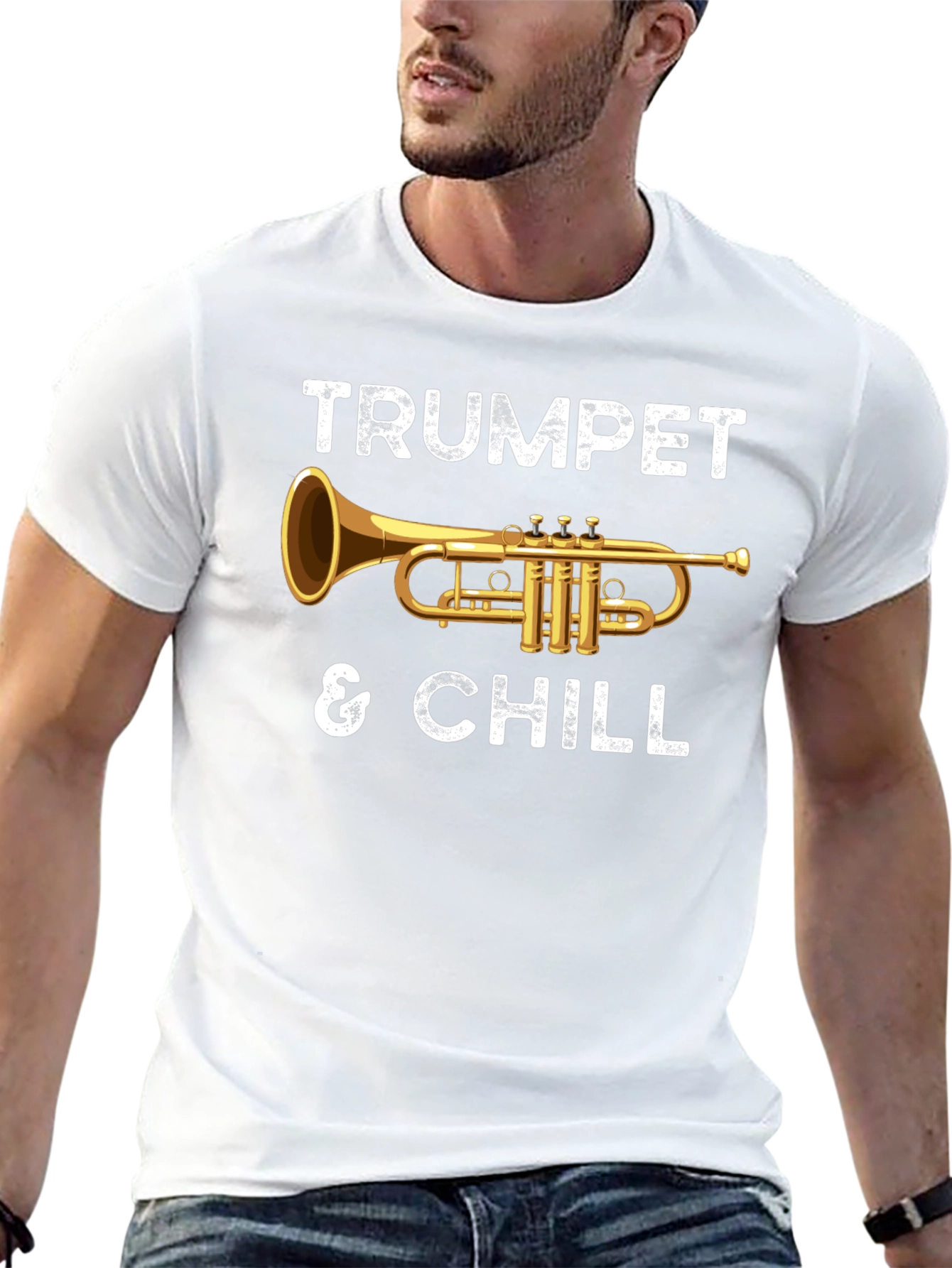 Trumpet & Chill Graphic T-Shirt - Musician Tee