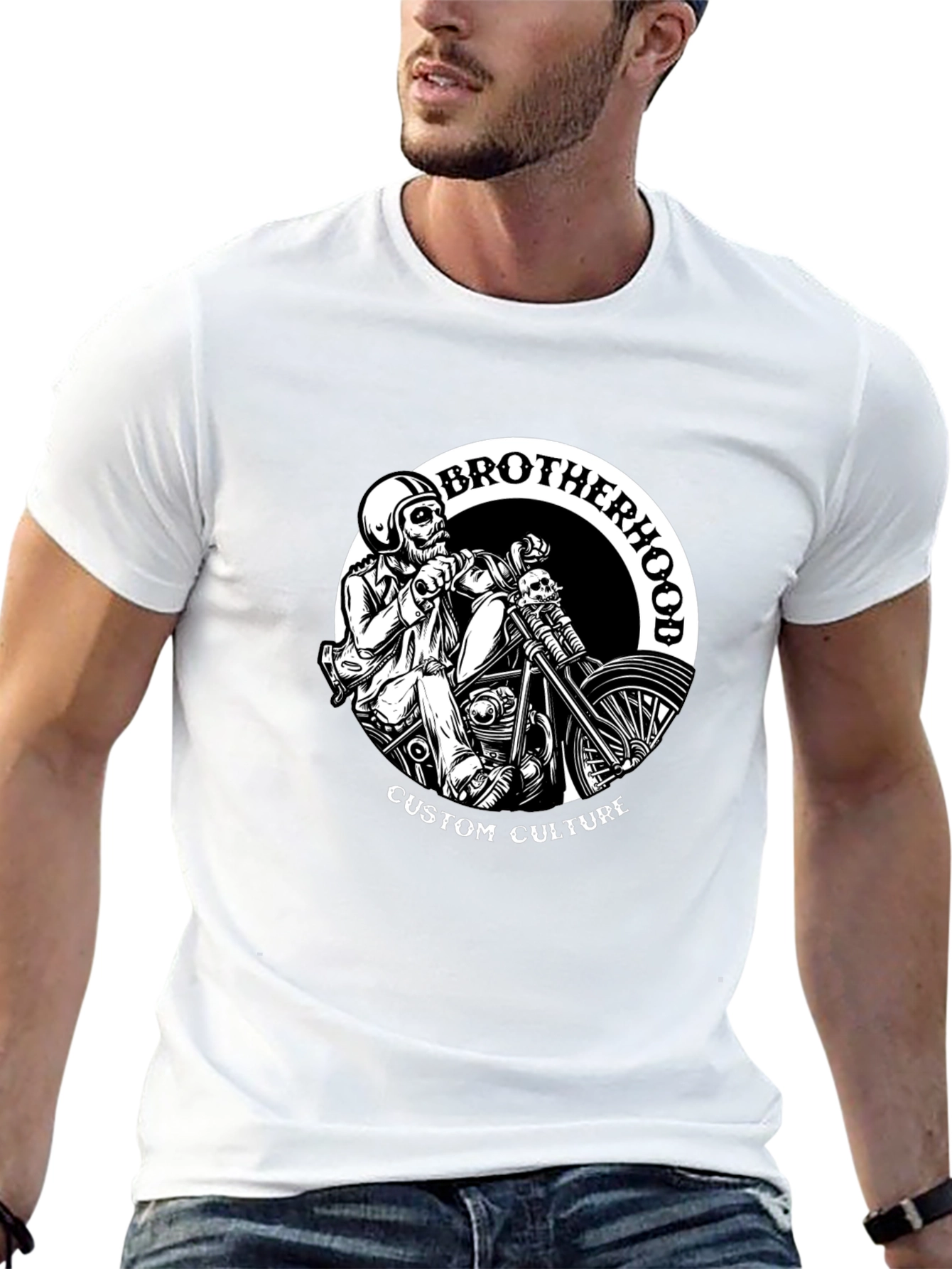 Brotherhood Custom Culture Black Graphic T-Shirt