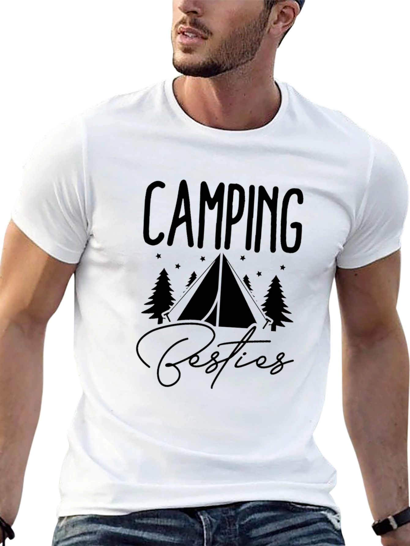 Camping Besties Black Graphic Tee