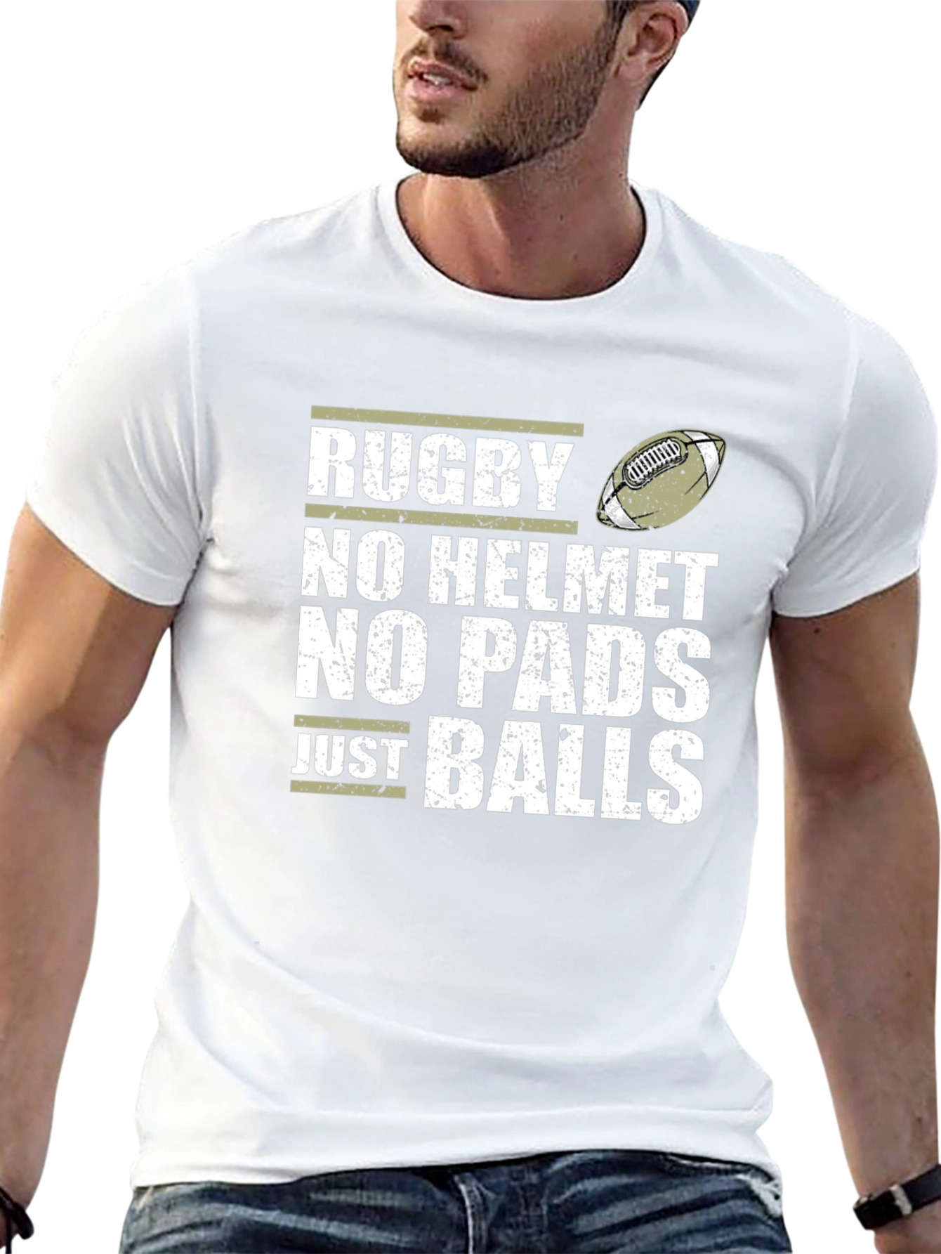 Rugby No Helmet No Pads T-Shirt