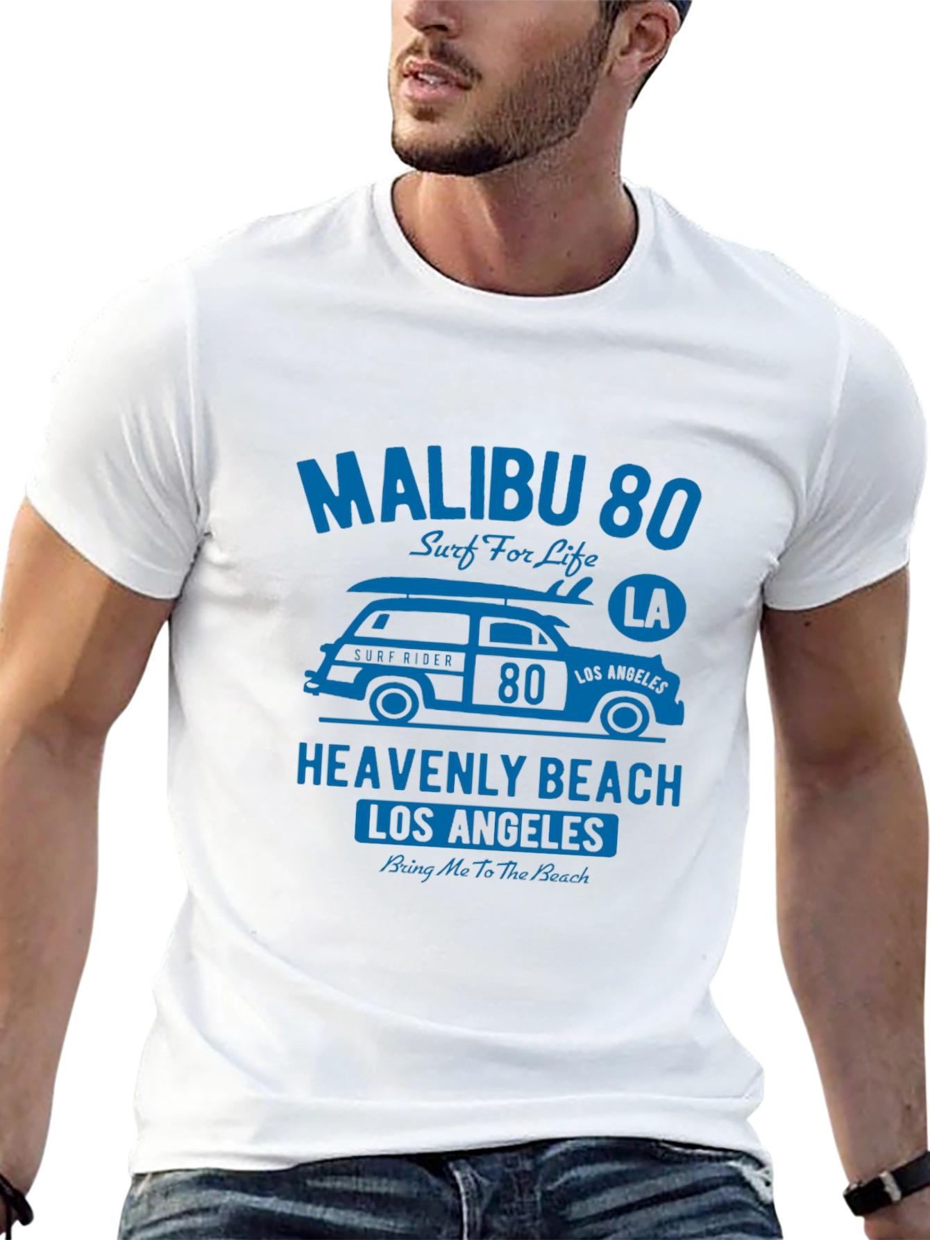 Malibu 80 Surf Graphic T-Shirt - Black