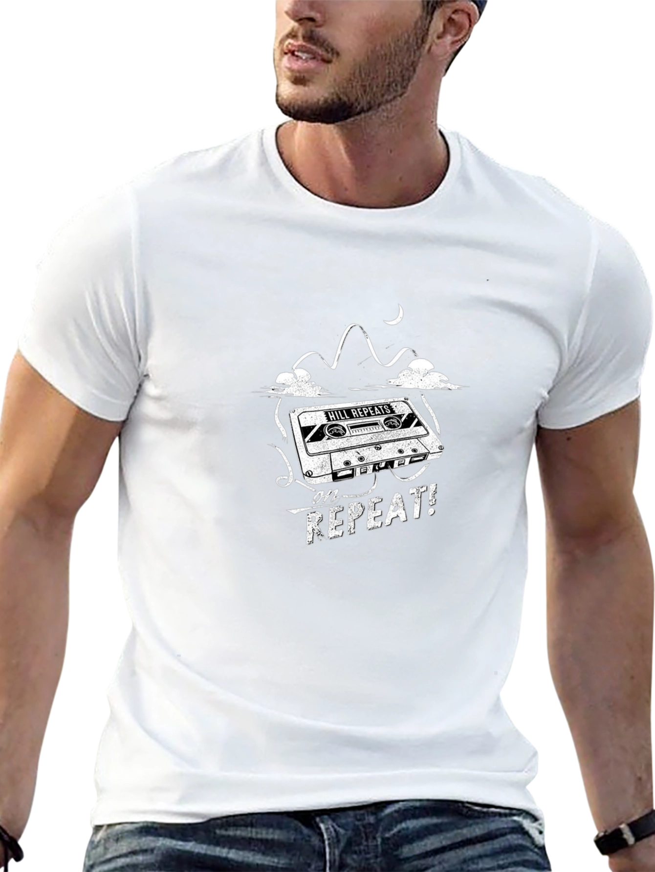 Hill Repeats Cassette Graphic Tee - Black