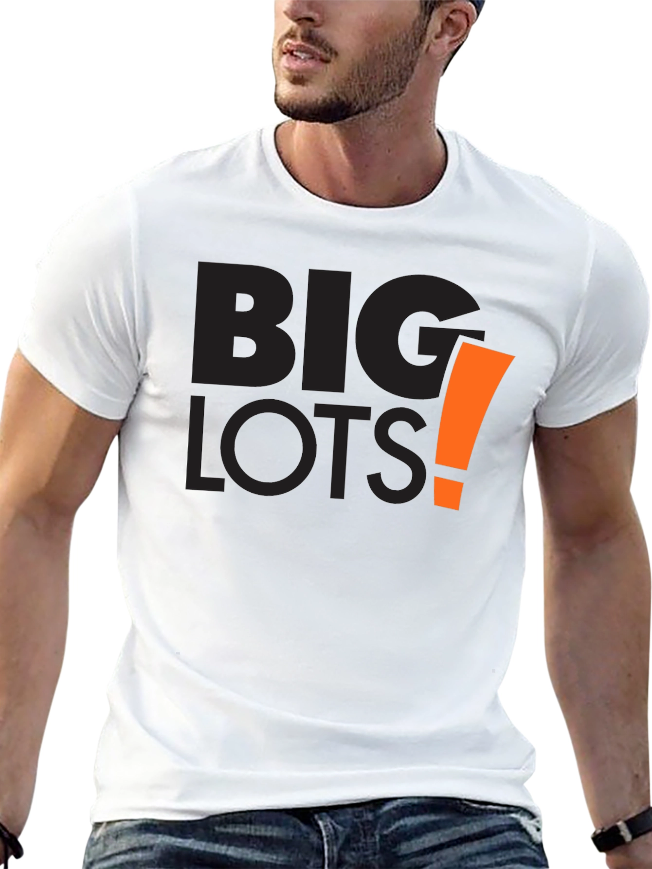 Big Lots Graphic Tee - Black Cotton Casual Shirt