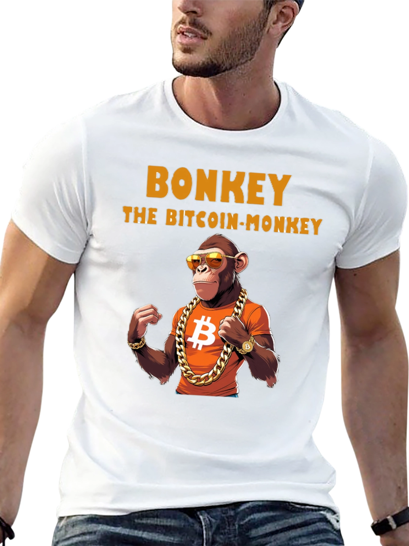 Bonkey Bitcoin Monkey Graphic T-Shirt