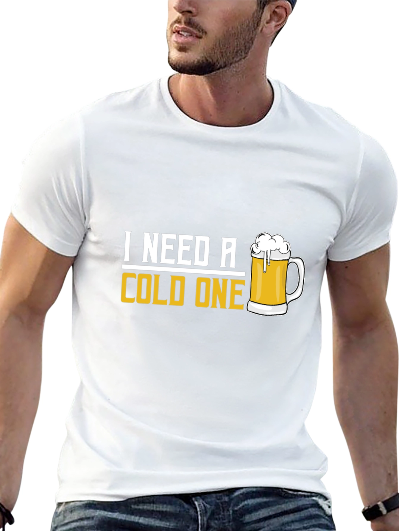 I Need A Cold One Black T-Shirt