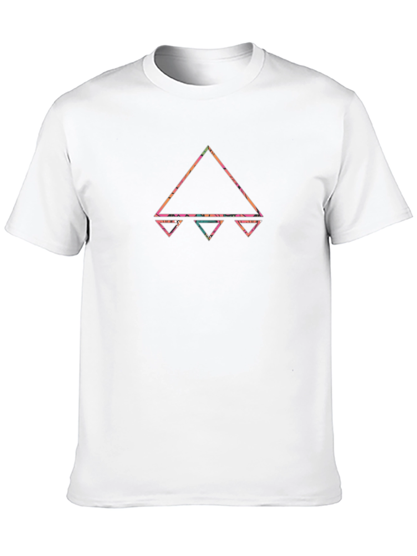 Geometric Triangle Graphic Tee - Stylish Menswear