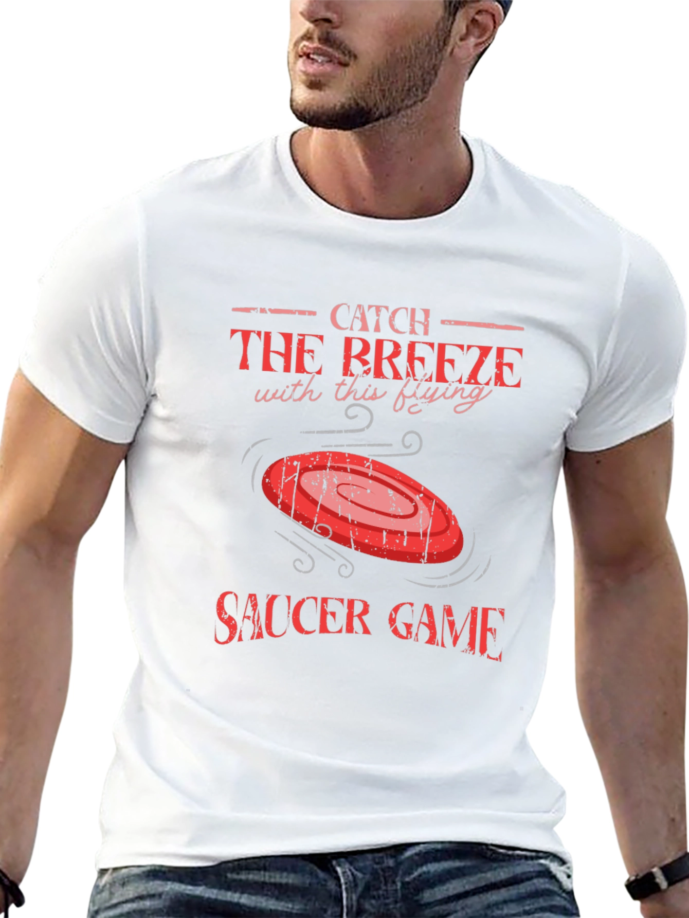 Catch the Breeze Flying Disc Graphic T-Shirt