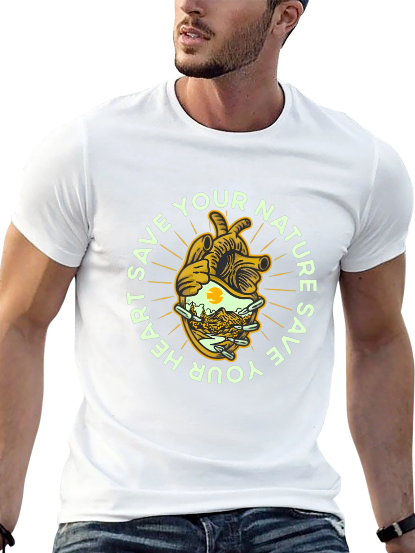 Save Nature Heart Graphic Tee
