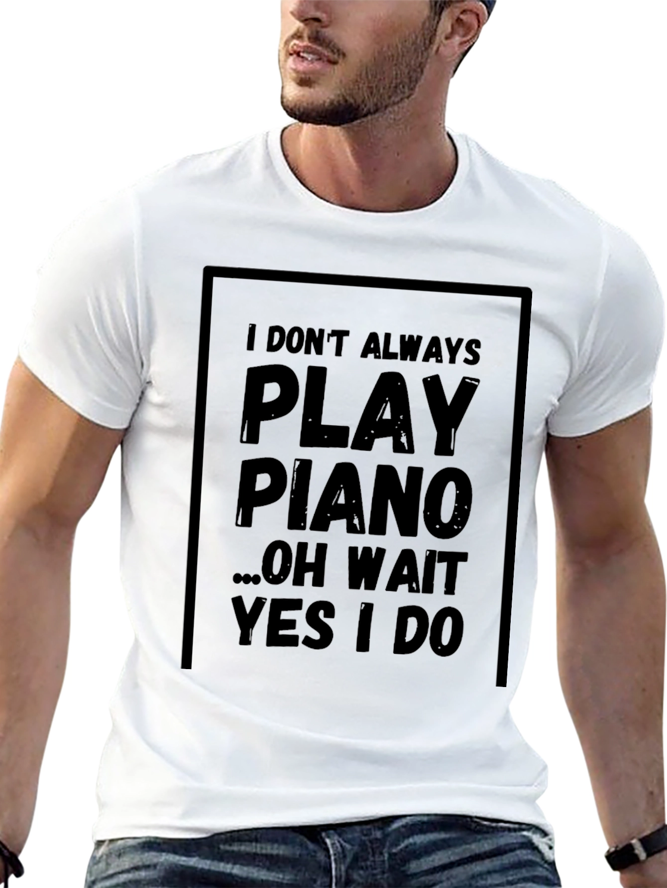 Piano Player Graphic Tee - Musician Humor T-Shirt