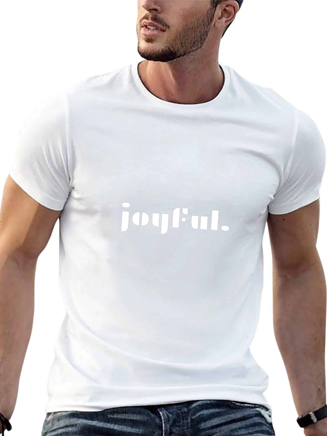 Joyful Graphic Black T-Shirt
