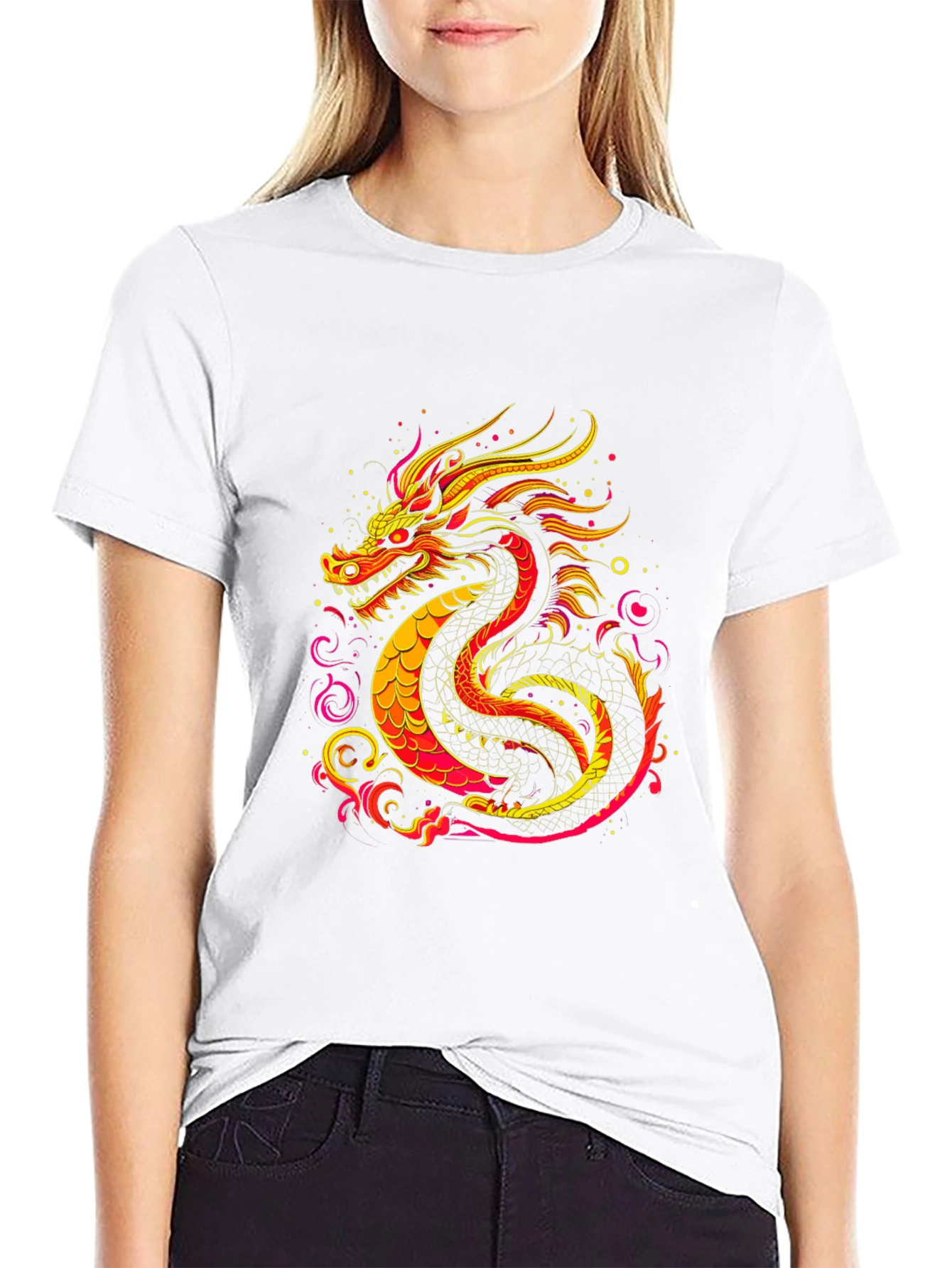 Fiery Dragon Graphic Tee - Bold Statement Shirt