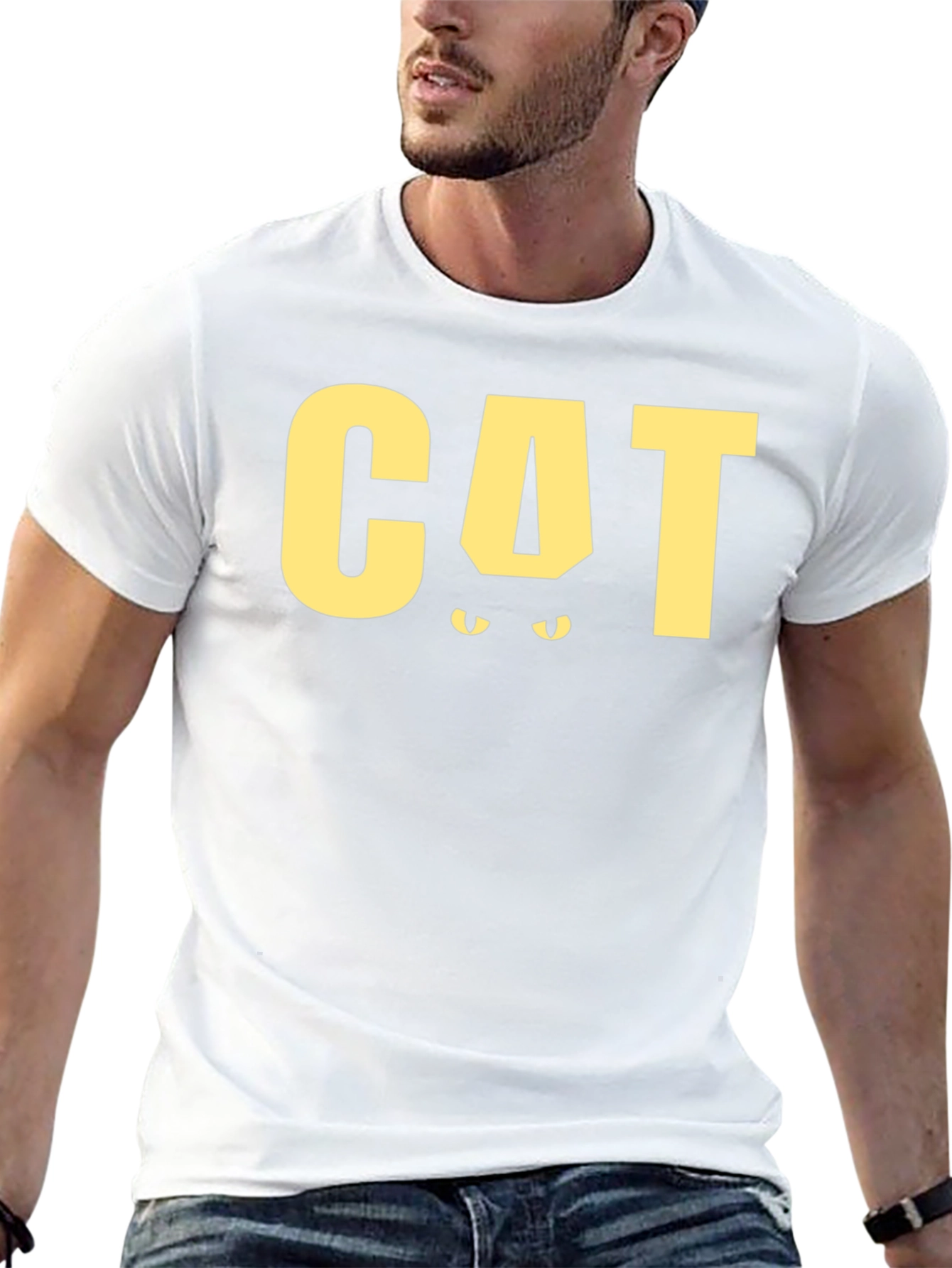 Cat Eyes T-Shirt: Black Cat Graphic Tee
