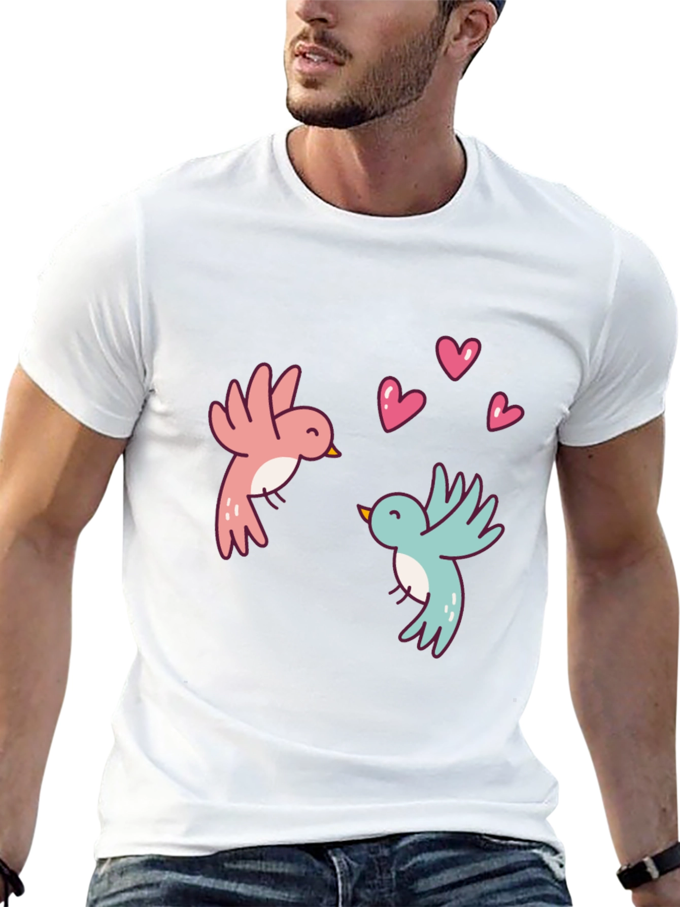 Love Birds Graphic Tee - Black