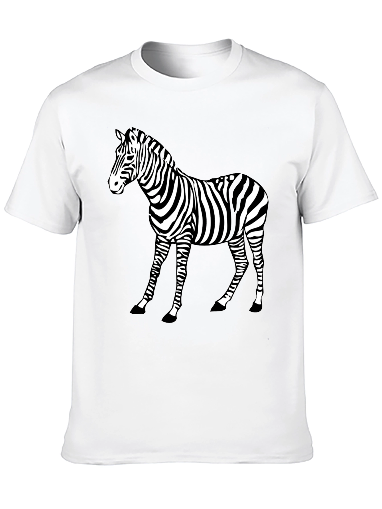 Zebra Graphic Tee - Black Animal Print Shirt