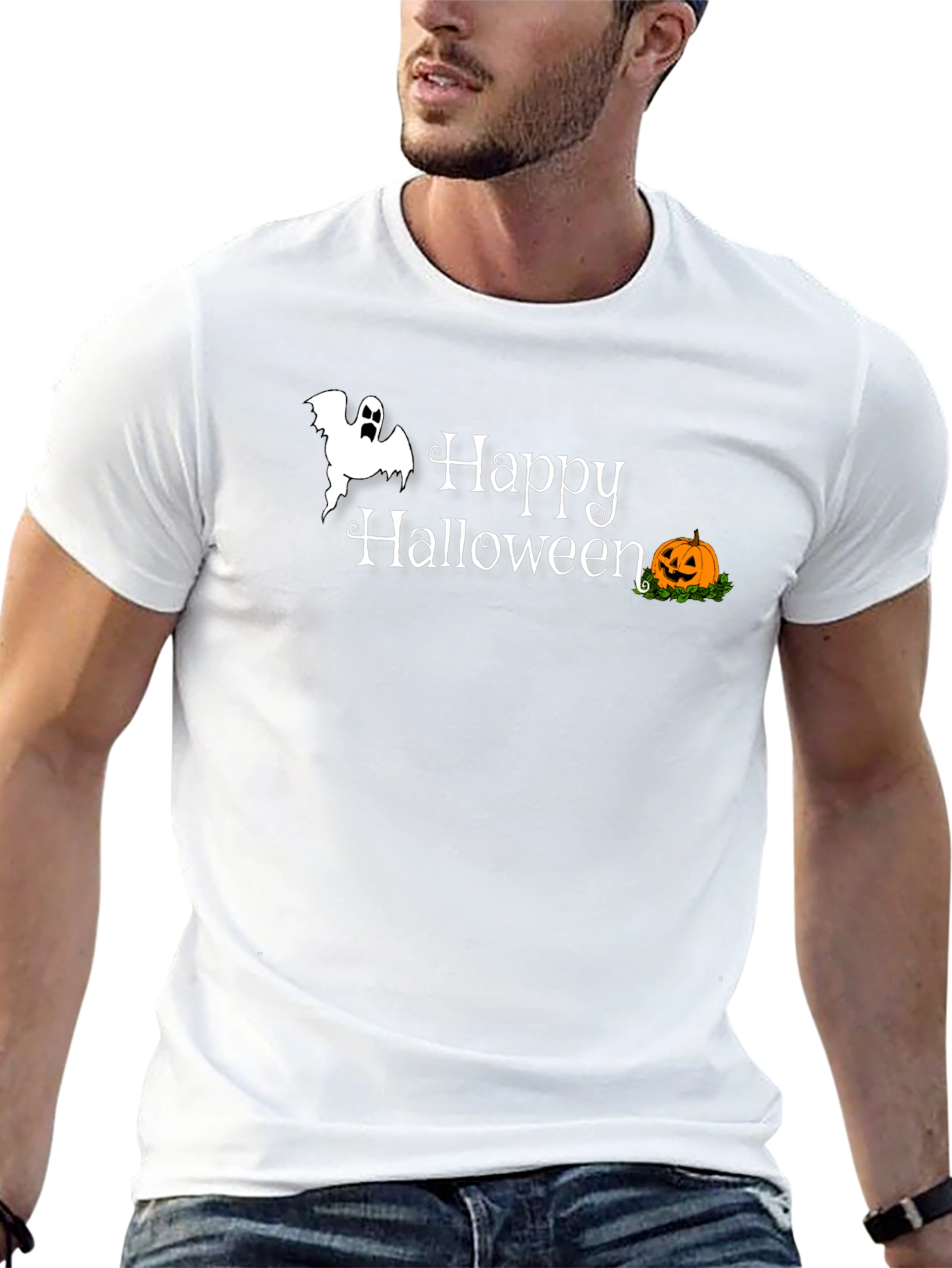 Happy Halloween Graphic Tee - Black