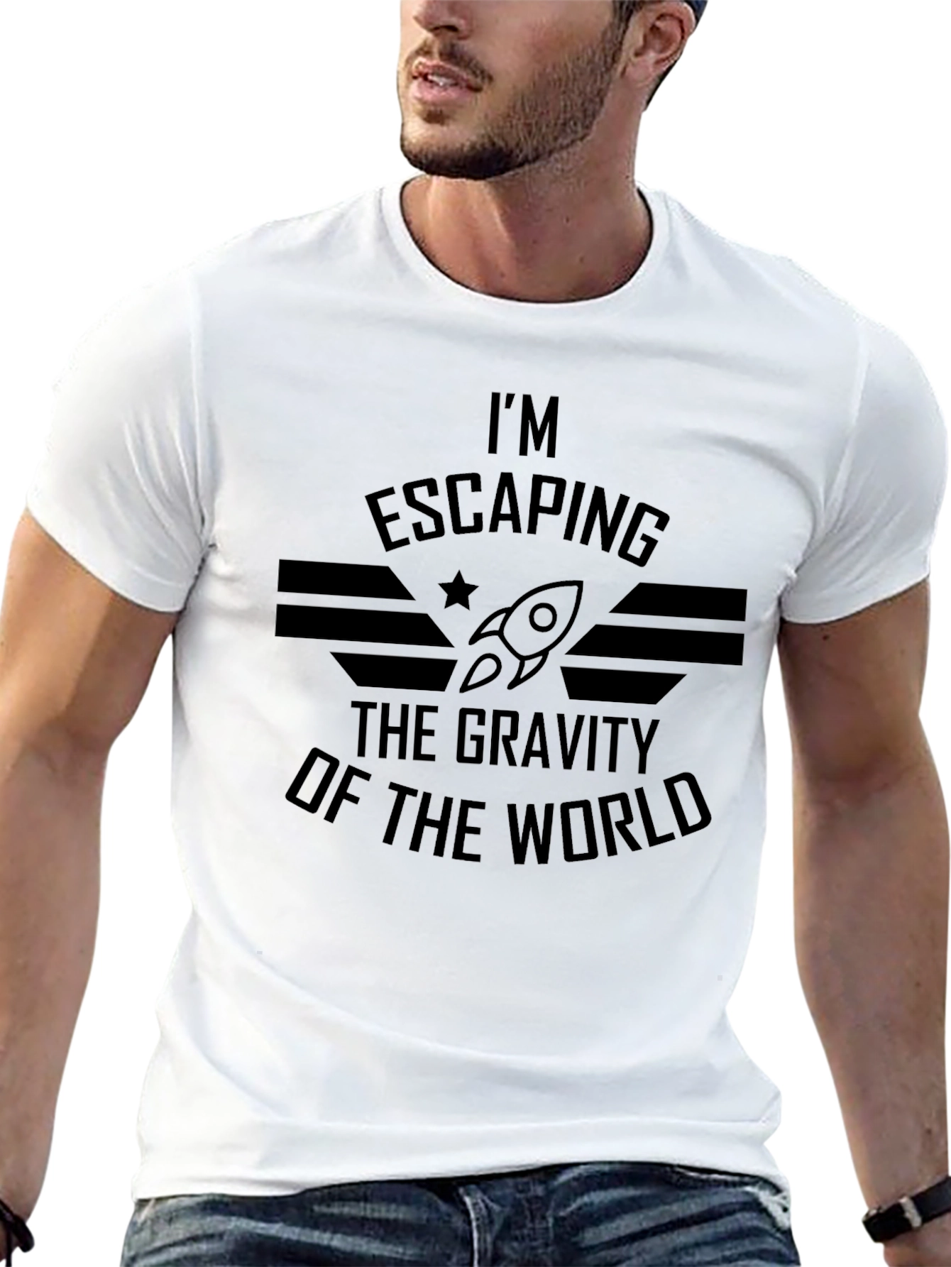 Escaping Gravity T-Shirt - Mens Black Graphic Tee