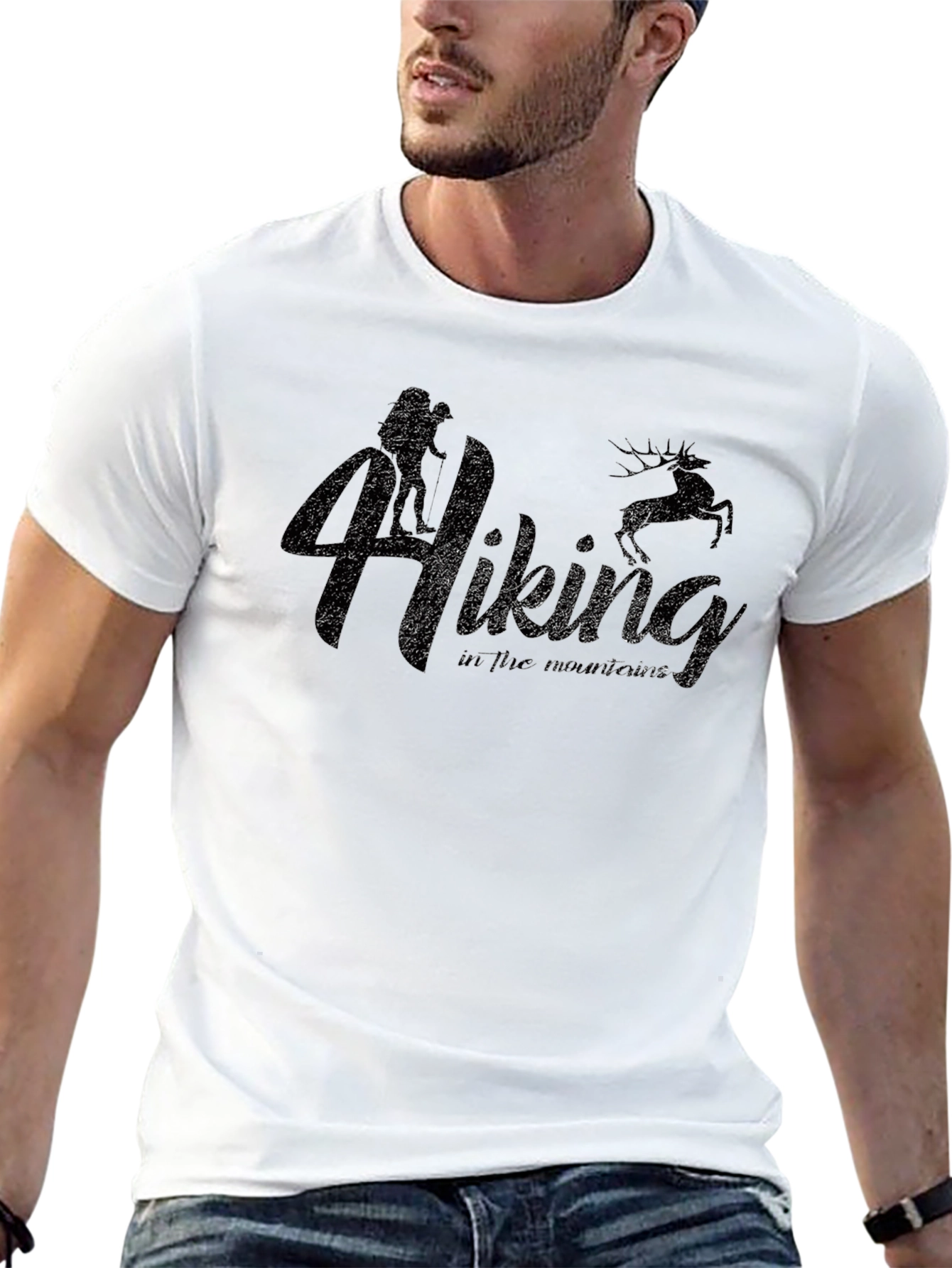 Hiking Adventure Black Graphic T-Shirt