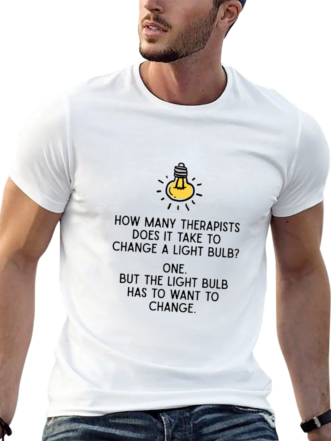 Therapist Light Bulb Humor T-Shirt