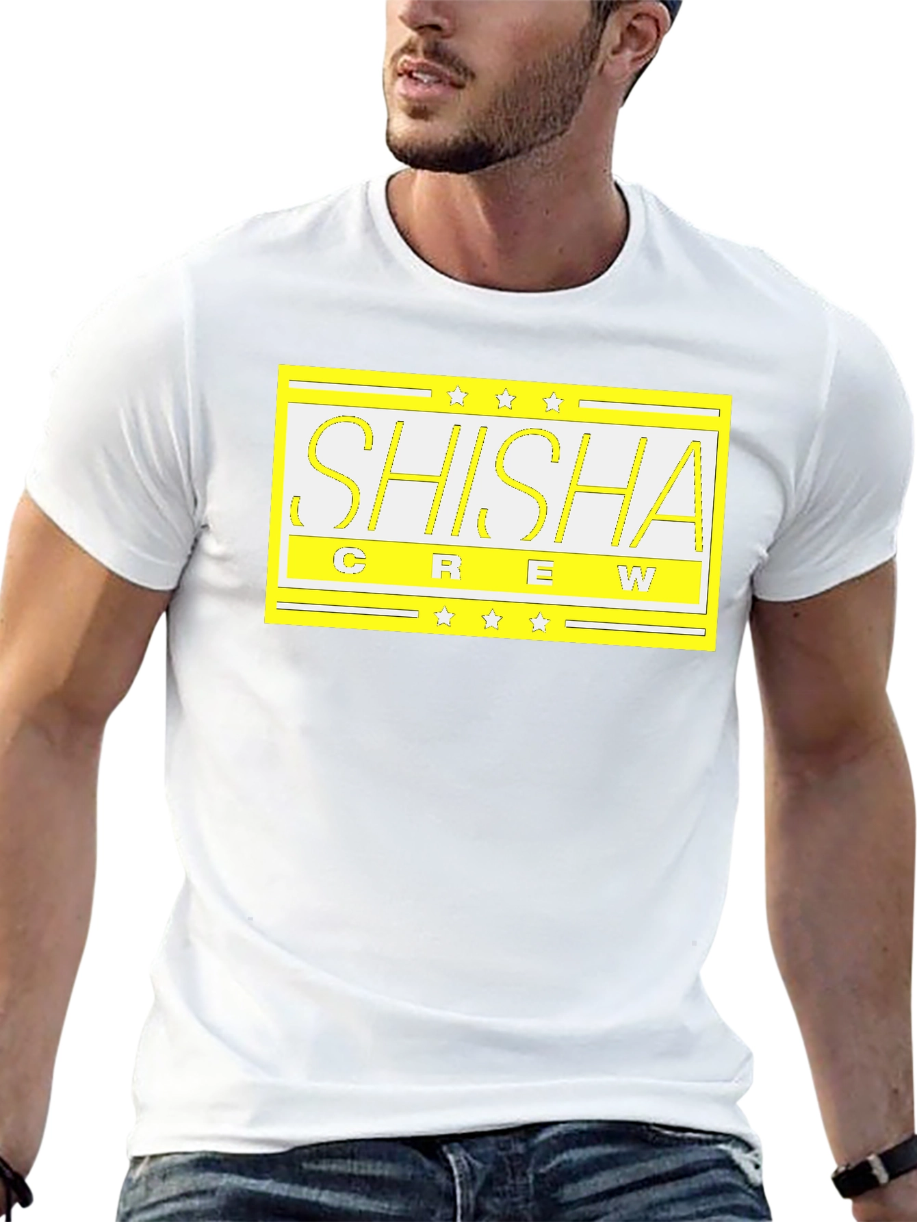 Shisha Crew Graphic Tee - Black Cotton T-Shirt
