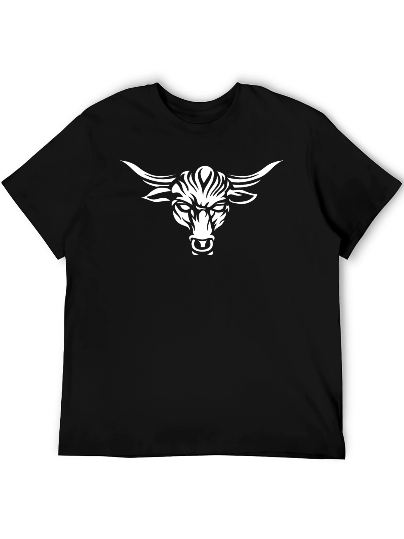 Bull Graphic Black T-Shirt for Men