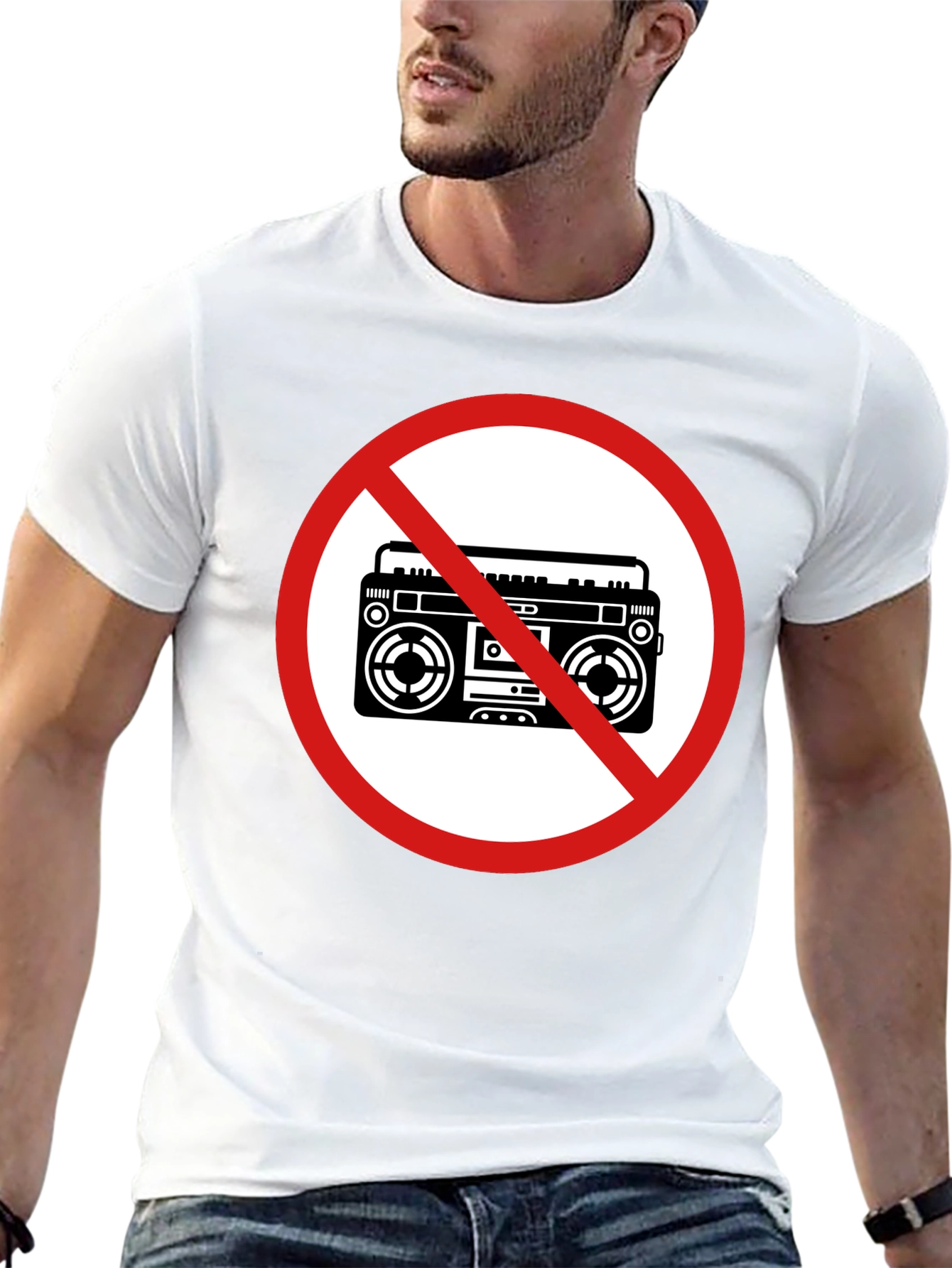 No Boombox Black T-Shirt