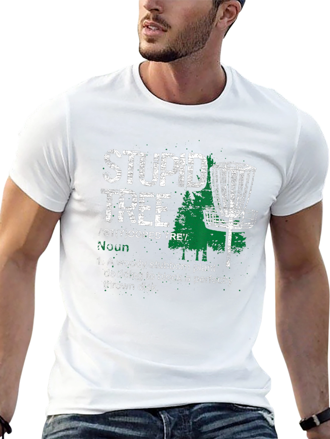 Stupid Tree Disc Golf T-Shirt Funny Disc Golfer Gift
