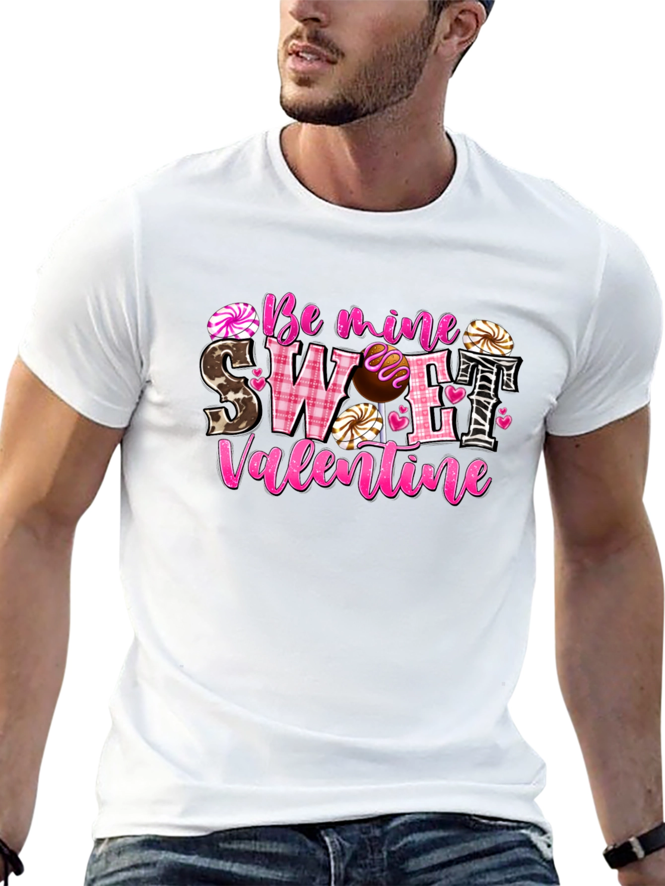 Sweet Valentine Graphic Tee - Love & Candy Design
