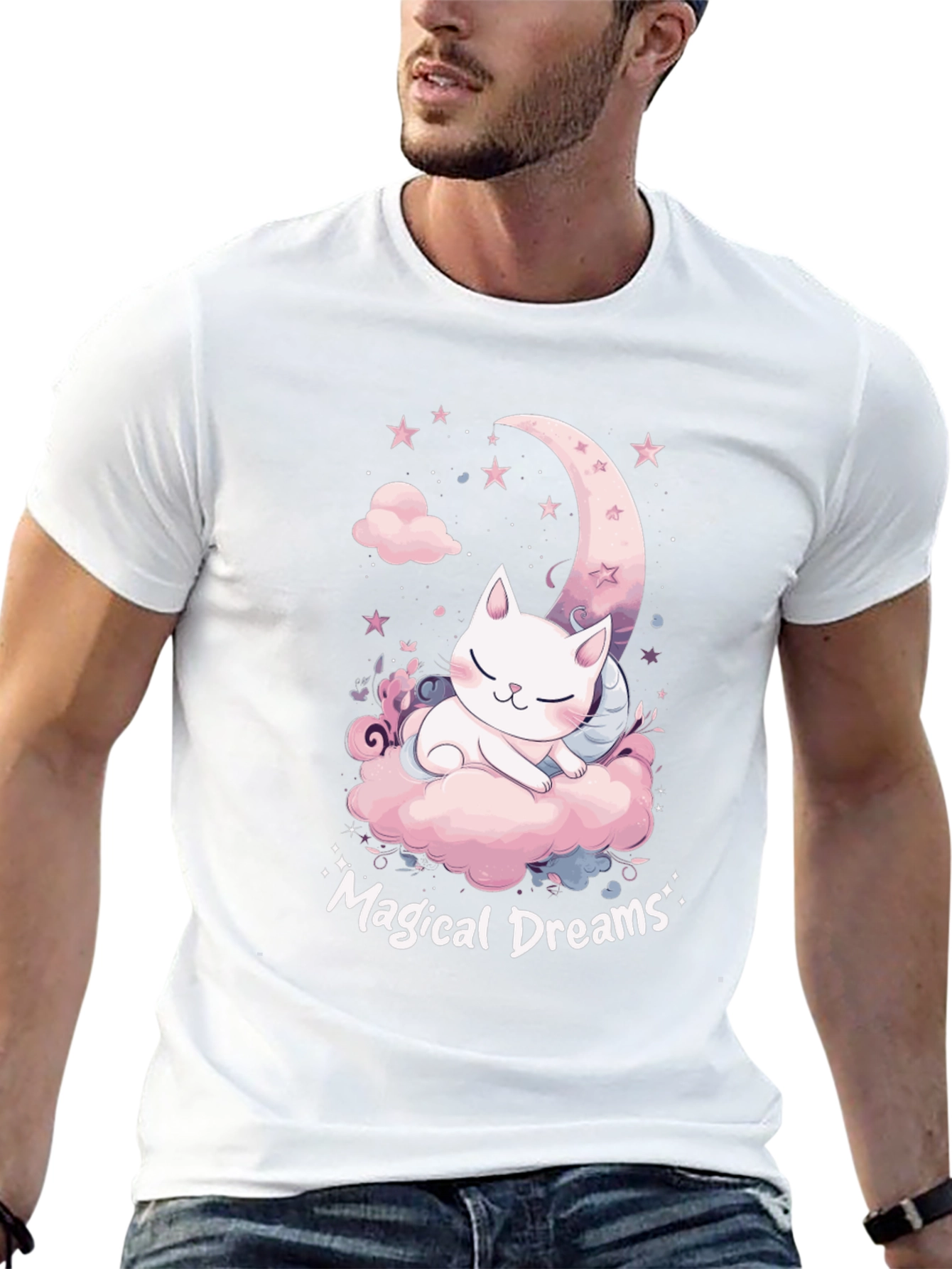 Magical Dreams Cat Graphic T-Shirt