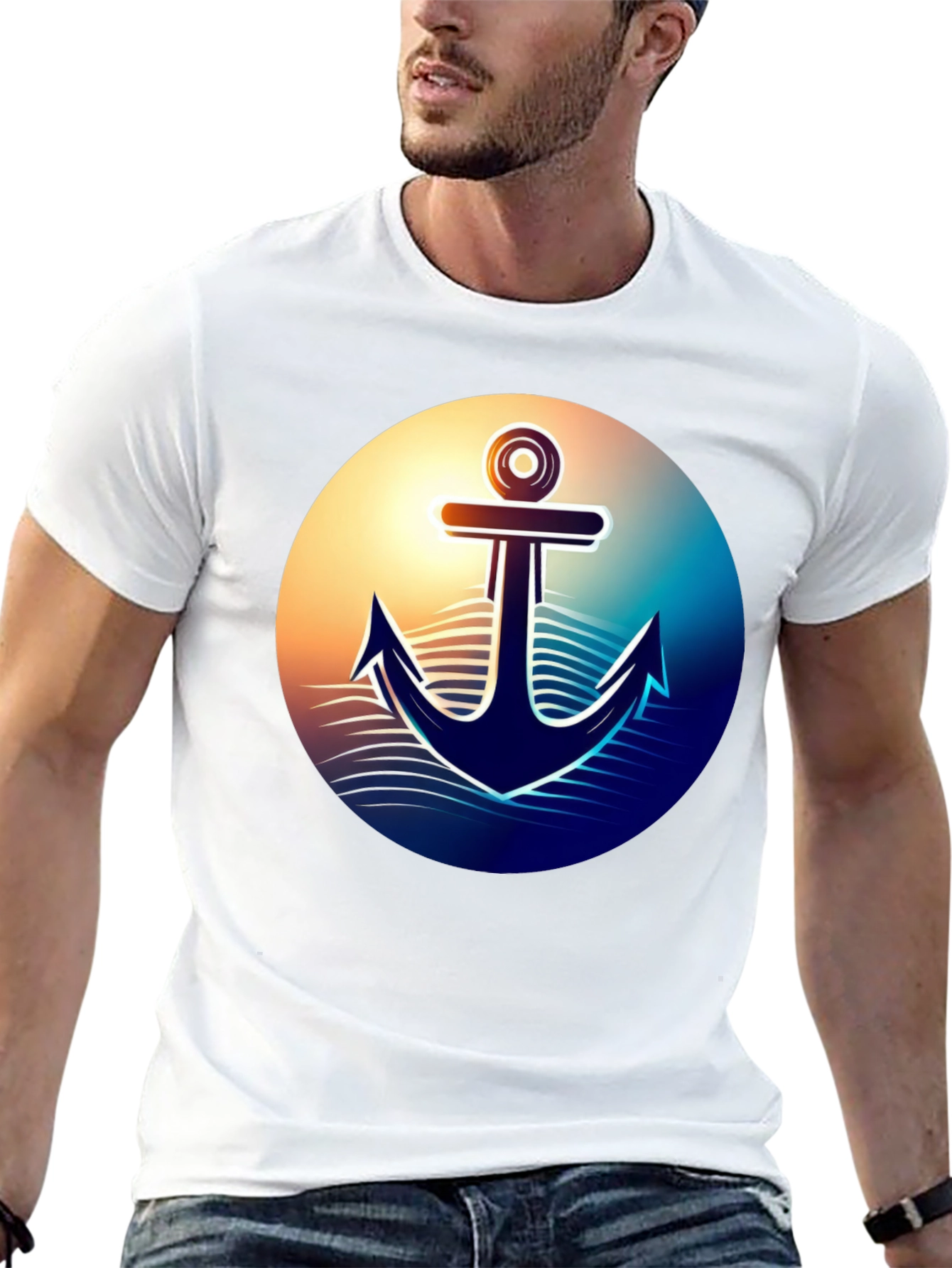 Nautical Anchor Graphic T-Shirt