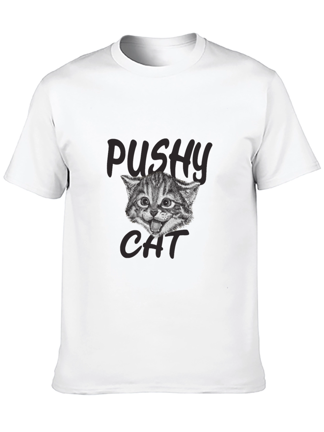 Pushy Cat Graphic T-Shirt