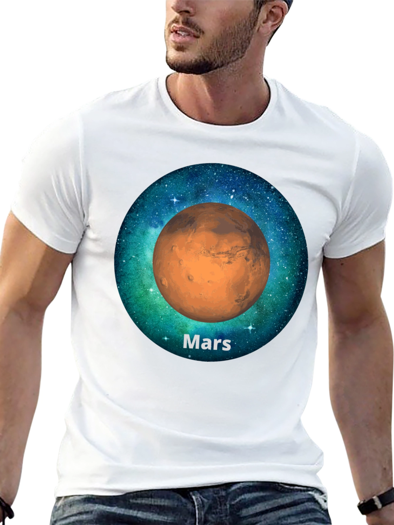 Mars Planet Graphic T-Shirt - Space Theme Tee