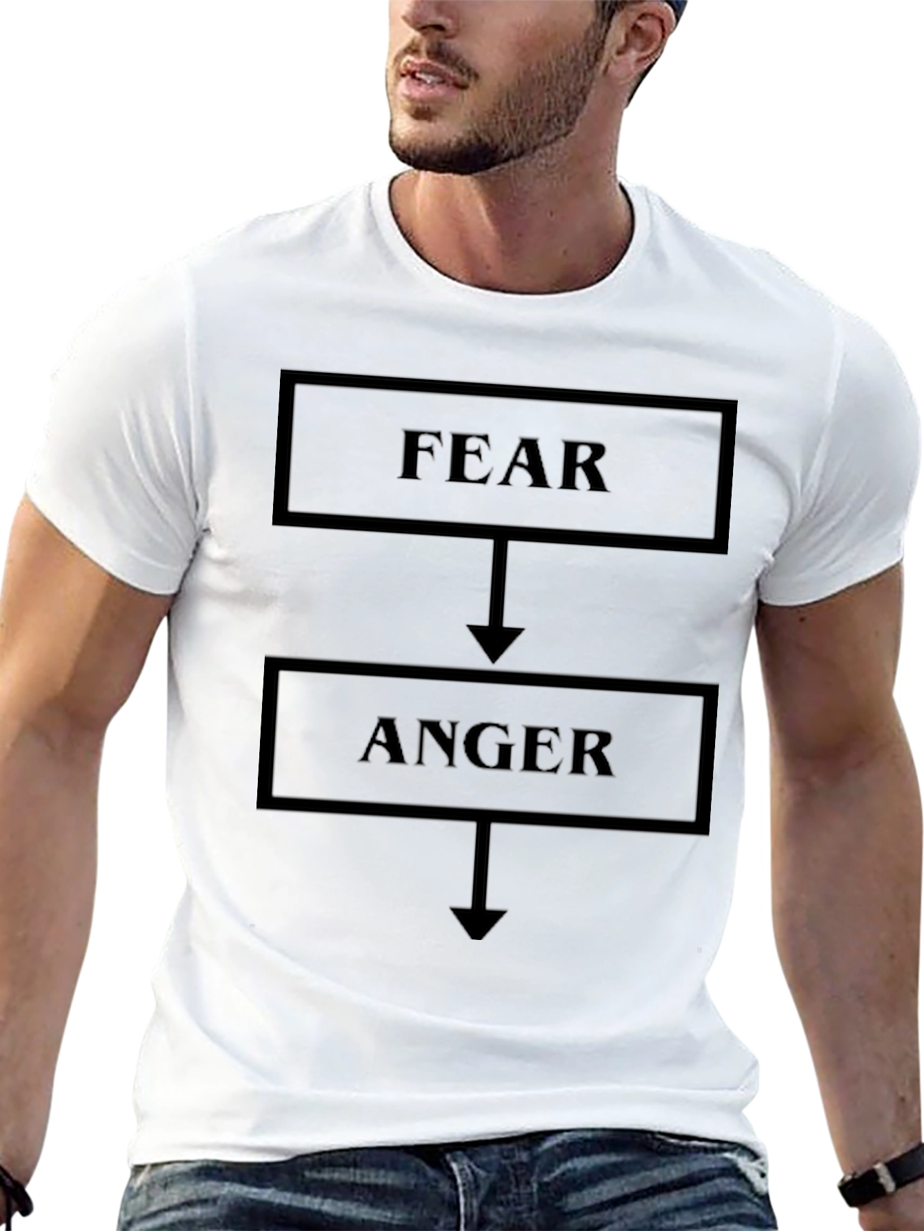 Fear Leads to Anger Mens Graphic T-Shirt
