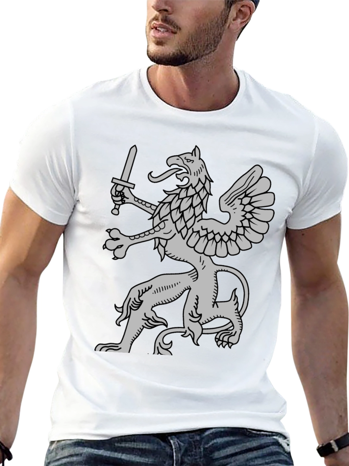 Griffin Sword Black T-Shirt
