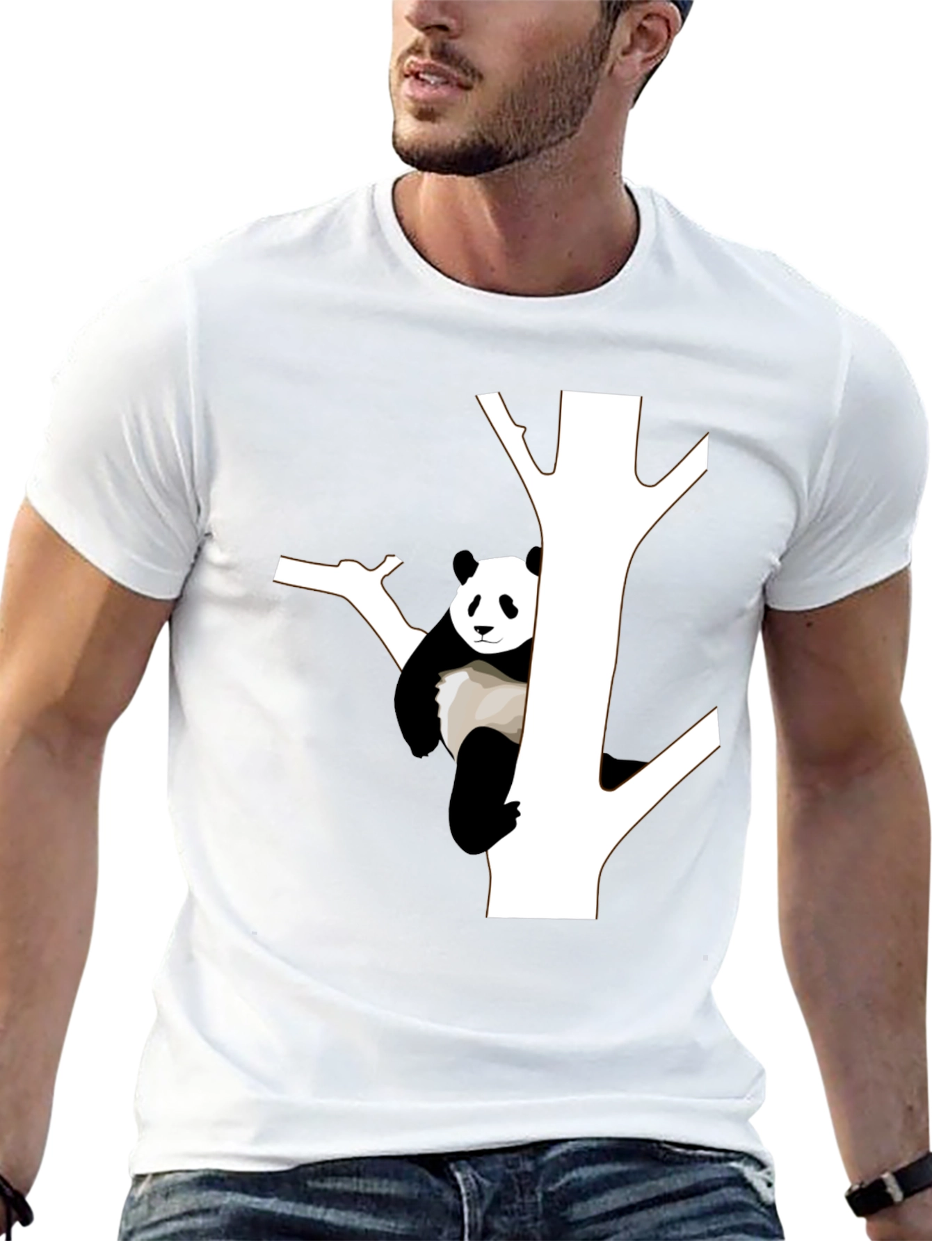 Panda Tree Black T-Shirt