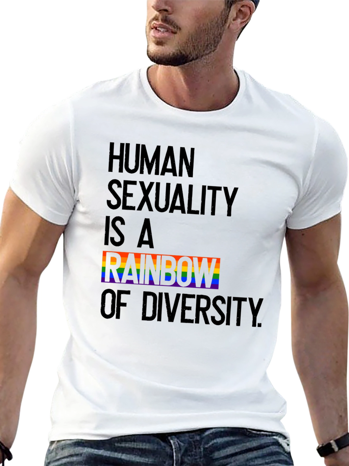 Rainbow Diversity Pride T-Shirt - Black